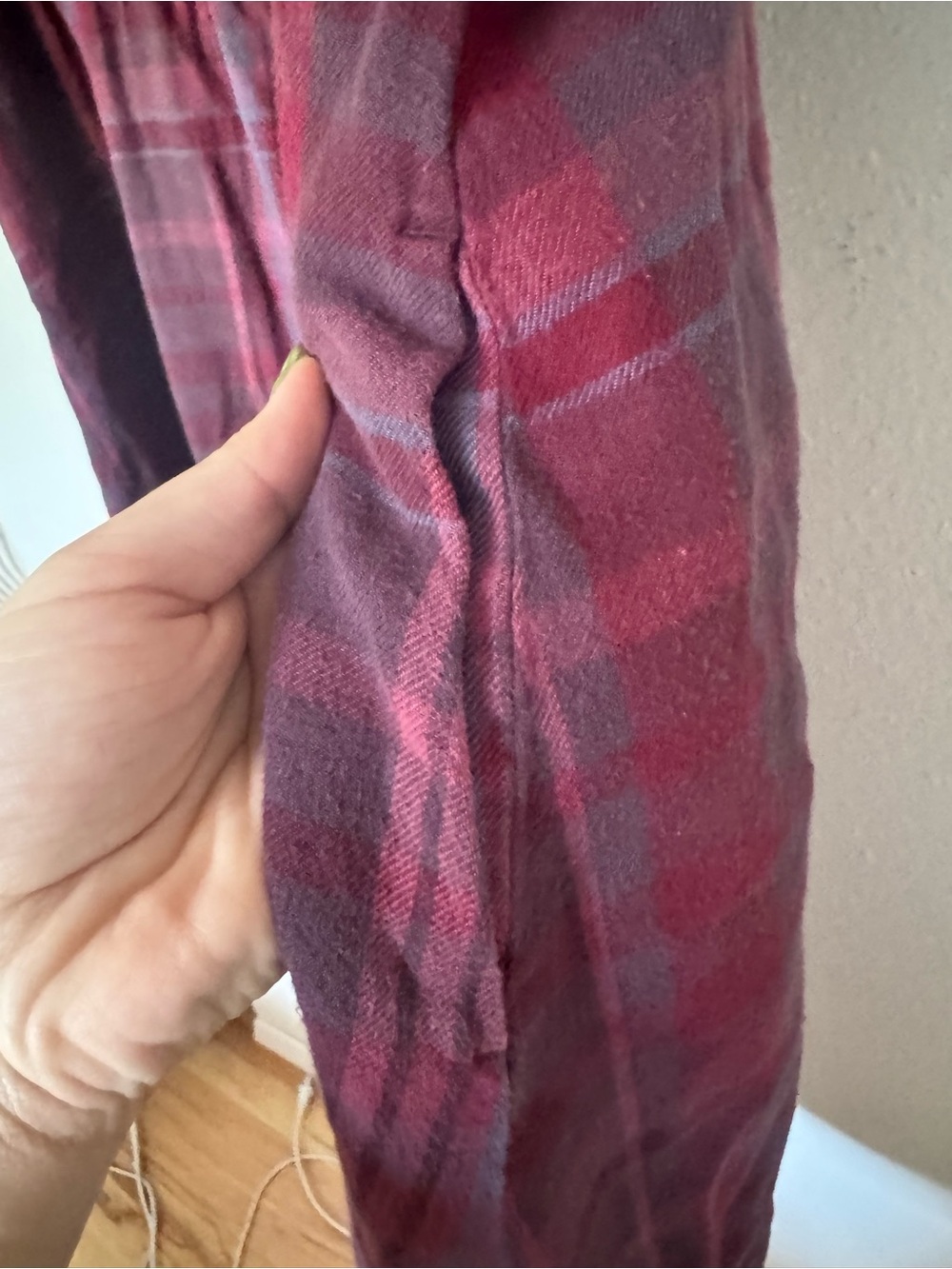 Pact Fireside Flannel Crossover Dress Red XXL Plus Midi Organic Cotton - Picture 7 of 13